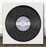 Jordan Fisher Happily Ever After Square Blue Heart Vinyl Record Song Lyric Print