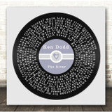 Ken Dodd The River Square Blue Heart Vinyl Record Song Lyric Print