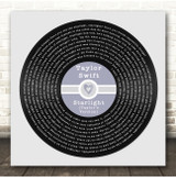 Taylor Swift Starlight (Taylors Version) Square Blue Heart Vinyl Record Song Lyric Print