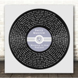 Barry Manilow Weekend In New England Square Blue Heart Vinyl Record Song Lyric Print
