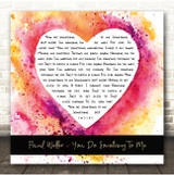 Paul Weller You Do Something To Me Watercolour Paint Heart Square Song Lyric Print