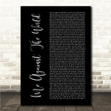 2Pac Me Against the World Black Script Song Lyric Wall Art Print