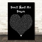 ABBA Dont Shut Me Down Black Heart Song Lyric Wall Art Print