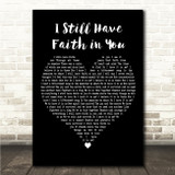 ABBA I Still Have Faith in You Black Heart Song Lyric Wall Art Print
