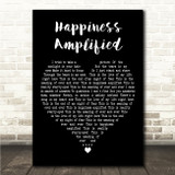 Above & Beyond Happiness Amplified Black Heart Song Lyric Wall Art Print