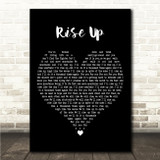 Andra Day Rise Up Black Heart Song Lyric Wall Art Print