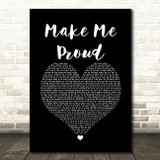 Drake feat. Nicki Minaj Make Me Proud Black Heart Song Lyric Quote Music Print