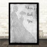 Albert Hammond When I Need You Grey Man Lady Dancing Song Lyric Wall Art Print