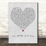 Aretha Franklin Love All the Hurt Away Grey Heart Song Lyric Wall Art Print