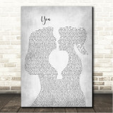 Amy Lee You Lesbian Women Gay Brides Couple Wedding Grey Song Lyric Wall Art Print