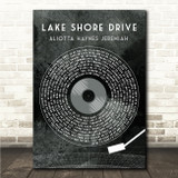 Aliotta Haynes Jeremiah Lake Shore Drive Grunge Grey Vinyl Record Song Lyric Wall Art Print