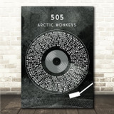 Arctic Monkeys 505 Grunge Grey Vinyl Record Song Lyric Wall Art Print