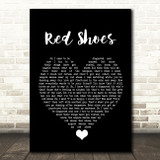 Elvis Costello (The Angels Wanna Wear My) Red Shoes Black Heart Song Lyric Quote Music Print