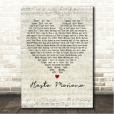 ABBA Hasta Mañana Script Heart Song Lyric Wall Art Print