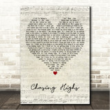 ALMA Chasing Highs Script Heart Song Lyric Wall Art Print