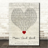 Amy Wadge Moon And Back Script Heart Song Lyric Wall Art Print