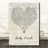 Arctic Monkeys Body Paint Script Heart Song Lyric Wall Art Print