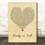 After 7 Ready or Not Vintage Heart Song Lyric Wall Art Print