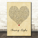 ALMA Chasing Highs Vintage Heart Song Lyric Wall Art Print