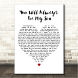 Anthem Lights You Will Always Be My Son White Heart Song Lyric Wall Art Print