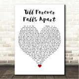 Ashe & FINNEAS Till Forever Falls Apart White Heart Song Lyric Wall Art Print