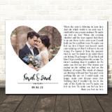 Adele Make You Feel My Love White Landscape Script Heart Wedding Photo Song Lyric Wall Art Print