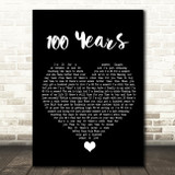 Five For Fighting 100 Years Black Heart Song Lyric Quote Music Print