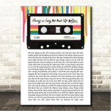 Bay City Rollers Shang-A-Lang 80's Retro Cassette Paint Drip Song Lyric Wall Art Print
