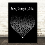 Beach Weather Sex, Drugs, Etc. Black Heart Song Lyric Wall Art Print