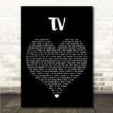Billie Eilish TV Black Heart Song Lyric Wall Art Print