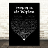 Blondie Hanging on the Telephone Black Heart Song Lyric Wall Art Print