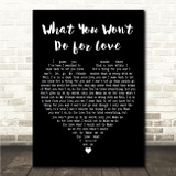 Bobby Caldwell What You Wont Do for Love Black Heart Song Lyric Wall Art Print
