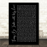 Bee Gees Fanny (Be Tender with My Love) Black Script Song Lyric Wall Art Print