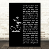 Bon Iver & St. Vincent Rosyln Black Script Song Lyric Wall Art Print