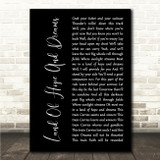 Bruce Springsteen Land Of Hope And Dreams Black Script Song Lyric Wall Art Print