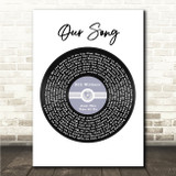 Bill Withers Just The Two Of Us Blue Heart Vinyl Record Song Lyric Wall Art Print