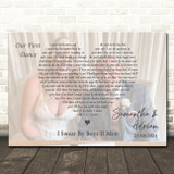 Boyz II Men I Swear Full Page Landscape Photo First Dance Wedding Song Lyric Wall Art Canvas Framed Print