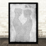 Brandi Carlile The Story Gay Couple Two Men Dancing Grey Song Lyric Wall Art Canvas Framed Print