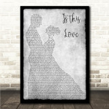 Bob Marley Is This Love Grey Man Lady Dancing Song Lyric Wall Art Canvas Framed Print
