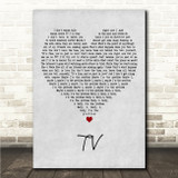 Billie Eilish TV Grey Heart Song Lyric Wall Art Canvas Framed Print
