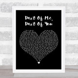 Glenn Frey Part Of Me, Part Of You Black Heart Song Lyric Quote Music Print