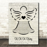 Billy Murray K-K-K-Katy Music Script Angel Song Lyric Wall Art Canvas Framed Print