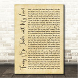 Bee Gees Fanny (Be Tender with My Love) Rustic Script Song Lyric Wall Art Canvas Framed Print