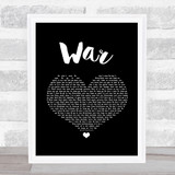 Good Charlotte War Black Heart Song Lyric Quote Music Print