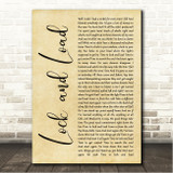 Bob Seger Lock and Load Rustic Script Song Lyric Wall Art Canvas Framed Print
