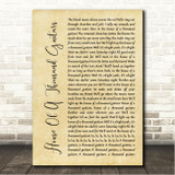 Bruce Springsteen House Of A Thousand Guitars Rustic Script Song Lyric Wall Art Canvas Framed Print
