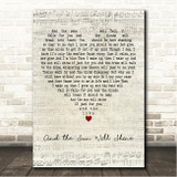 Bee Gees And the Sun Will Shine Script Heart Song Lyric Wall Art Canvas Framed Print