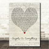Blue October Angels In Everything Script Heart Song Lyric Wall Art Canvas Framed Print