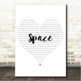 Biffy Clyro Space Simple Heart Pale Grey Song Lyric Wall Art Canvas Framed Print