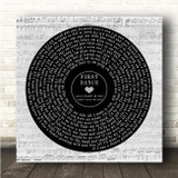 Barry Louis Polisar All I Want Is You Square Vinyl Record Wedding Photo Grey Script Song Lyric Wall Art Canvas Framed Print